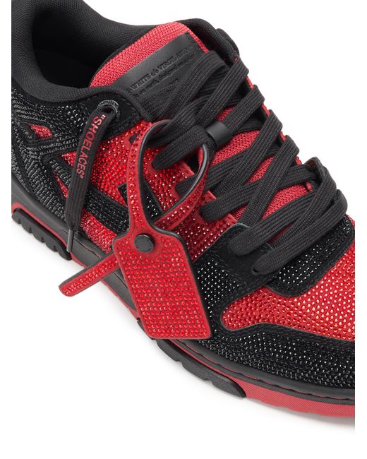 Off-White c/o Virgil Abloh Red Out Of Office Strass Sneakers for men