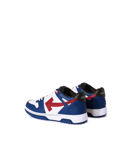 Off-White c/o Virgil Abloh Out Of Office Basket Leder Sneaker in Blue für Herren