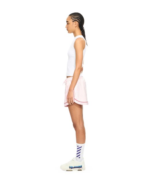 Off-White c/o Virgil Abloh White Off Stamp Ribbed Round Tank Top
