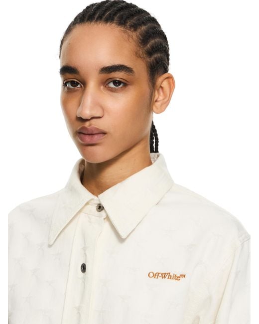 Off-White c/o Virgil Abloh White Star Jacquard Denim Shirt Jacket