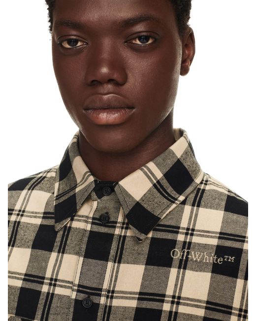 Off-White c/o Virgil Abloh Green Check Flann Shirt for men