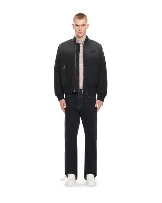 Off-White c/o Virgil Abloh Black Owr Gradient Bomber Jacket for men