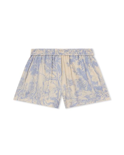 Off-White c/o Virgil Abloh White City Nature Linen Pajama Shorts