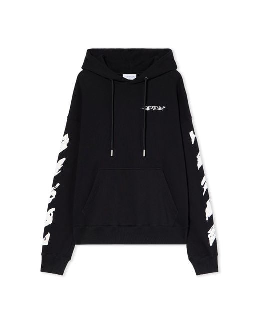 Off-White c/o Virgil Abloh Black Ink Arrow Cotton Skate Hoodie With Loose Fit for men