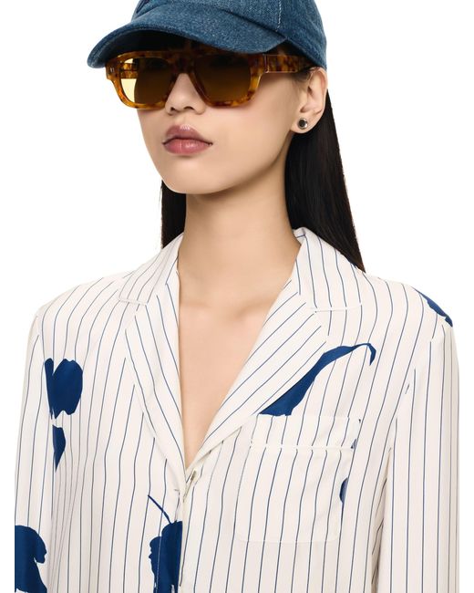 Off-White c/o Virgil Abloh White Stripe Flwr Pajama Ls Shir