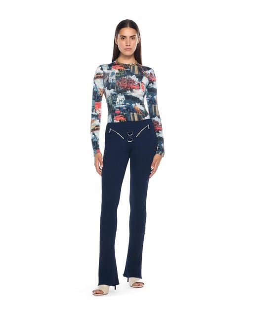 Off-White c/o Virgil Abloh Blue Heavy Jersey Slim Pants
