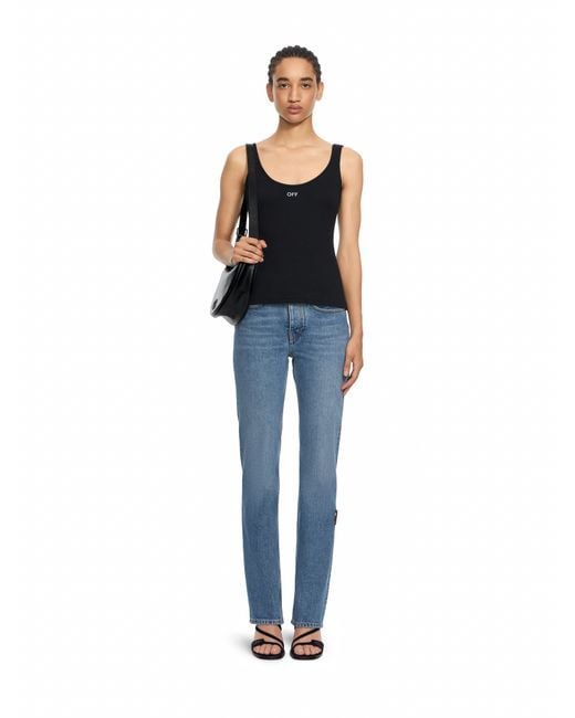 Off-White c/o Virgil Abloh Black Off Stamp Rib Tank Top