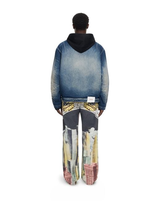 Off-White c/o Virgil Abloh Blue Cherry Jers Hoodie Den Jkt for men
