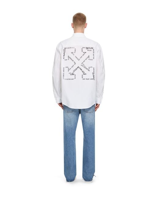 Off-White c/o Virgil Abloh White Type Arrow Poplin Overshirt for men