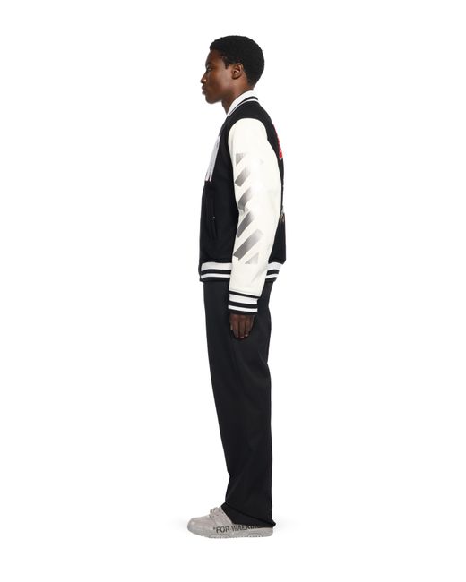 Off-White c/o Virgil Abloh Black Wool Mini Flare Pants for men