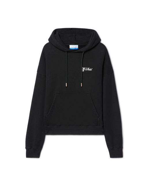 Script Hoodie di Off-White c/o Virgil Abloh in Black da Uomo