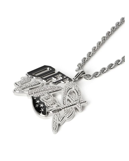 Off-White c/o Virgil Abloh White Bling Strass Wizard Chain for men
