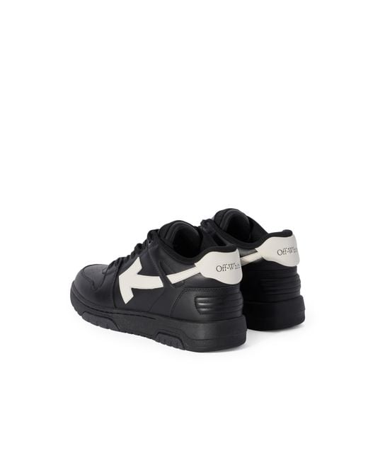 Off-White c/o Virgil Abloh Black Out Of Office Leather Sneakers for men