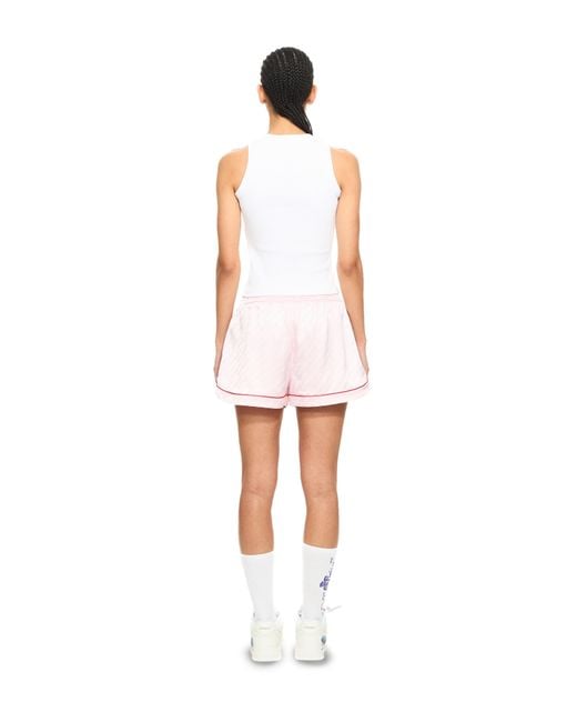Off-White c/o Virgil Abloh White Off Stamp Ribbed Round Tank Top