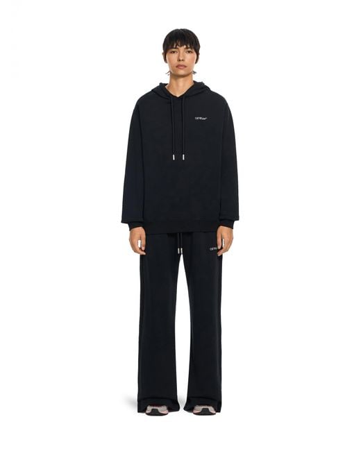 Off-White c/o Virgil Abloh Black Embroidered Arrow Out Flower Hoodie
