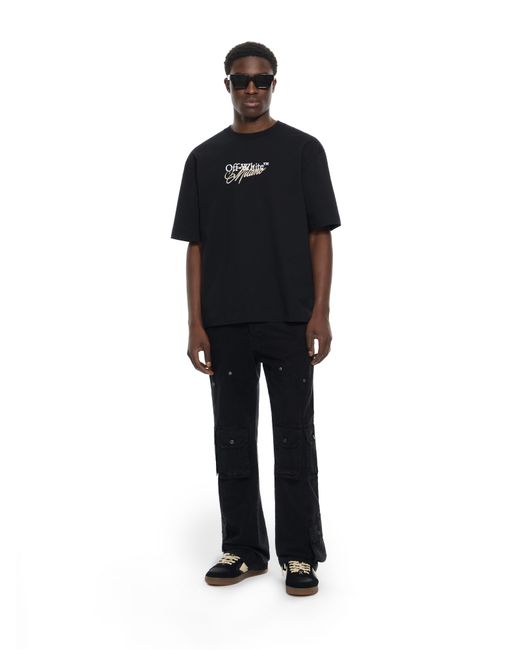 Off-White c/o Virgil Abloh Black Garment-Dyed Multi-Pocket Relaxed Pants for men