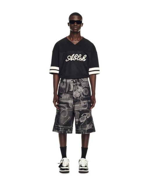 Pantalones cortos Xray en jacquard Off-White c/o Virgil Abloh de hombre de color Black