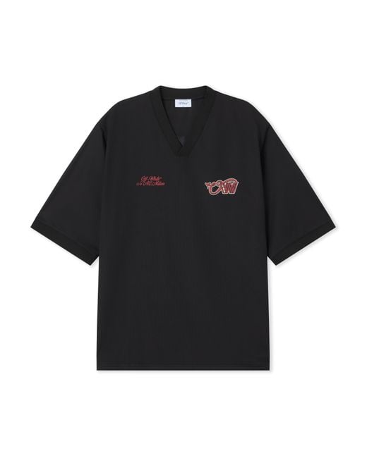 Off-White c/o Virgil Abloh Black Off- C/O Ac Milan Tech T-Shirt