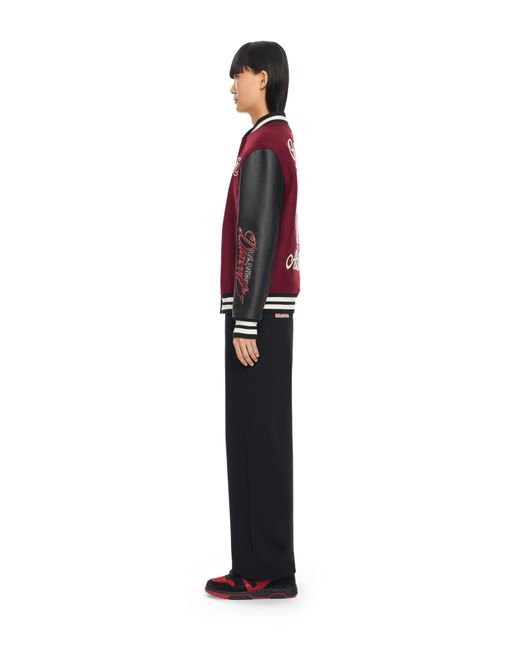 Off-White c/o Virgil Abloh Red Off- C/O Ac Milan Varsity Jacket