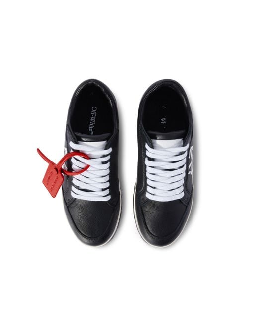 Off-White c/o Virgil Abloh Schwarz/Weißer Vulkanisierte Leder-Sneaker in White für Herren