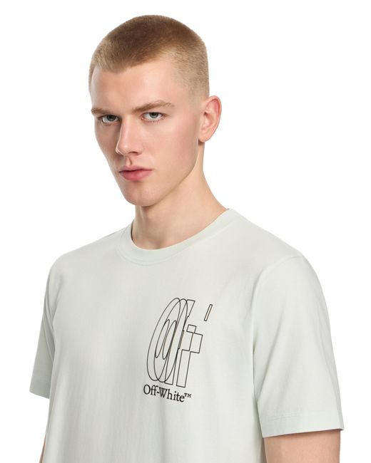 Off-White c/o Virgil Abloh White Outline Double Arrow Slim T-Shirt for men