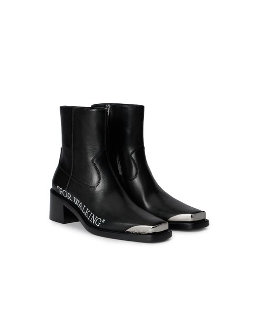 Off-White c/o Virgil Abloh Black For Walking Texan Ankle Boots
