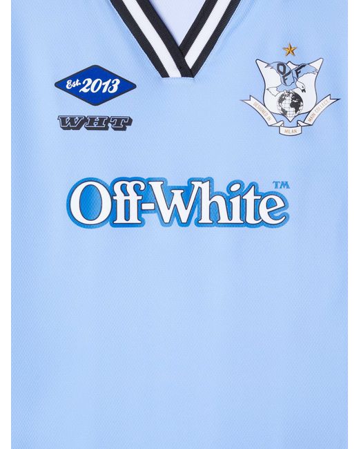 Off-White c/o Virgil Abloh Blue Soccer Mini Dress