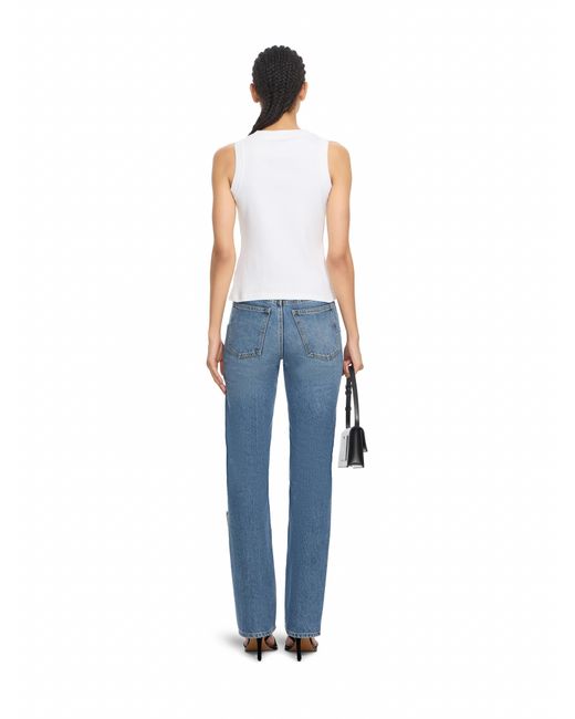 Off-White c/o Virgil Abloh White Off Stamp Rib Round Tank Top