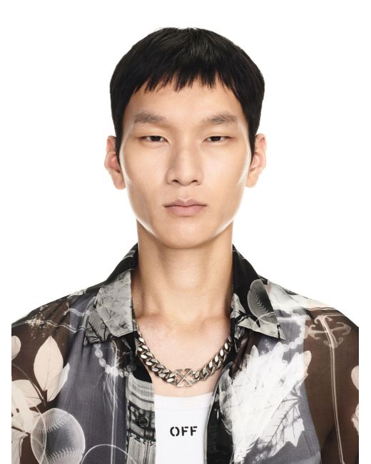 Off-White c/o Virgil Abloh White Arrow Chain Necklace for men