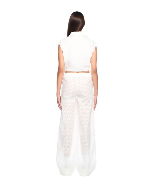 Off-White c/o Virgil Abloh White Off Stamp Wide-Leg Pants