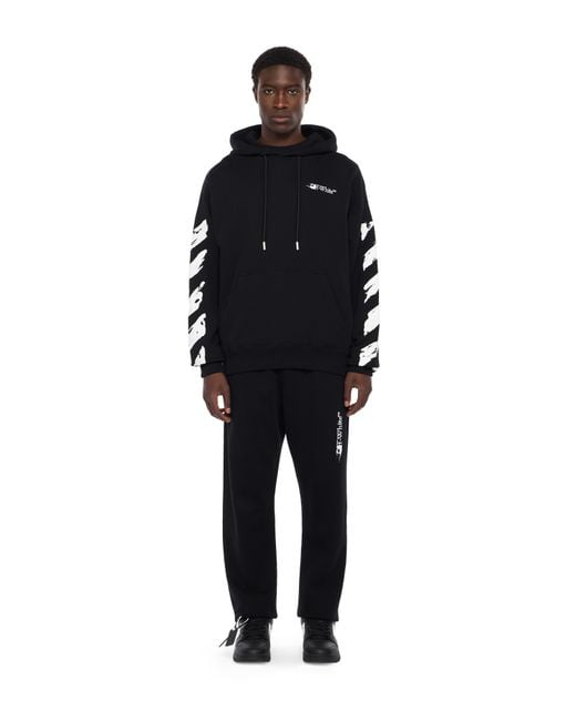 Off-White c/o Virgil Abloh Black Ink Arrow Cotton Skate Hoodie With Loose Fit for men