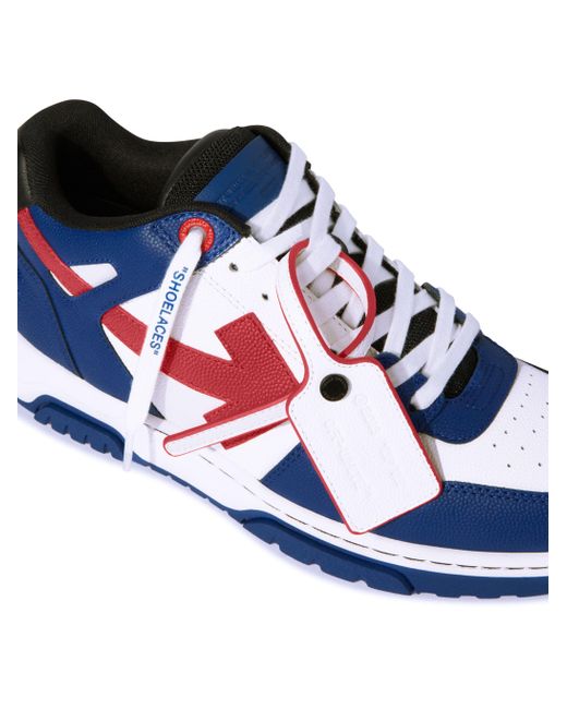 Off-White c/o Virgil Abloh Out Of Office Basket Leder Sneaker in Blue für Herren