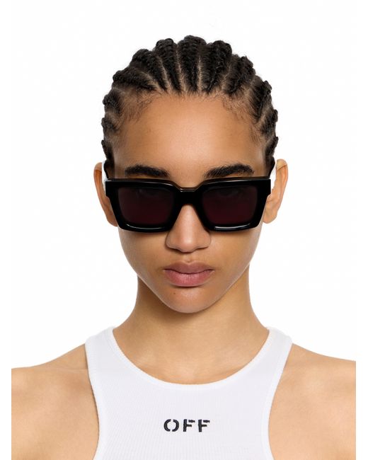 Off-White c/o Virgil Abloh Black Clip On Dark Lens Sunglasses