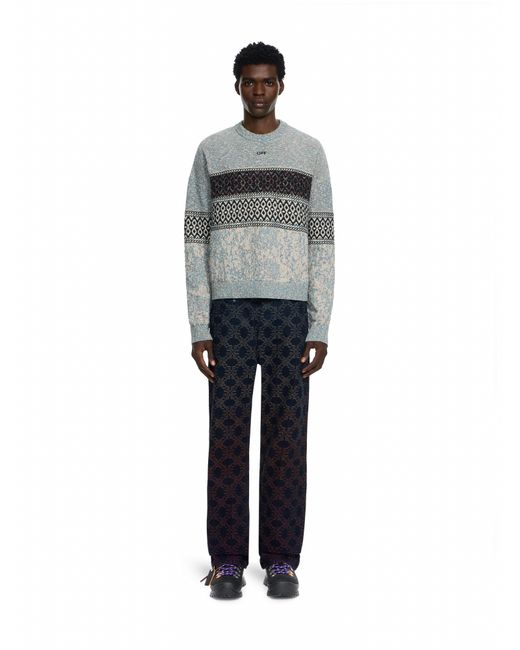 Off-White c/o Virgil Abloh Gray Persian Arrow Knit Crewneck for men