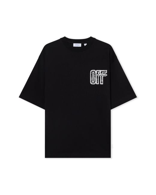 Off-White c/o Virgil Abloh Black Motion Arrow Skate T-Shirt for men