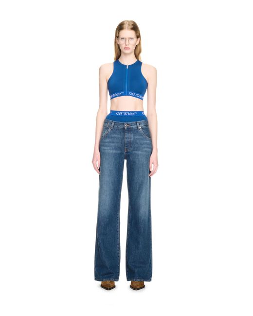 Off-White c/o Virgil Abloh Blue Cargo Wide Denim Pants