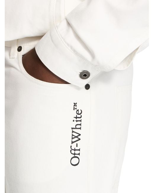 Off-White c/o Virgil Abloh White Half Arrow Slim Relaxed Pants for men