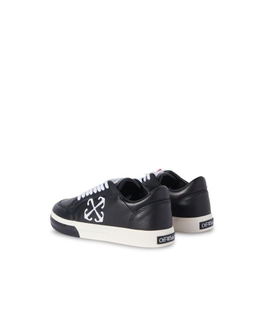 Off-White c/o Virgil Abloh Schwarz/Weißer Vulkanisierte Leder-Sneaker in White für Herren