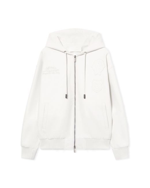 Off-White c/o Virgil Abloh White Royal Team Embroidery Zip Hoodie for men