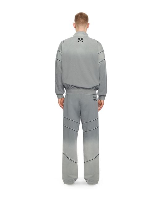 Off-White c/o Virgil Abloh Gray Offline Gradient Tracktop for men