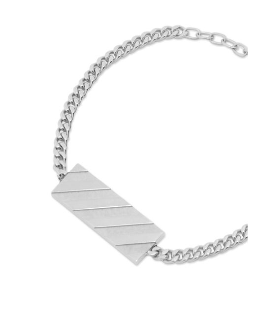 Off-White c/o Virgil Abloh White Diagonal Metal Bracelet for men