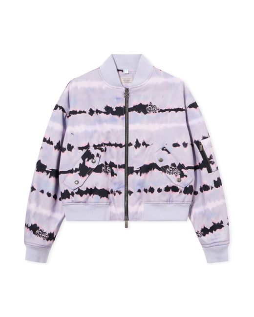 Off-White c/o Virgil Abloh White All-Over Tie-Dye Cropped Bomber for men