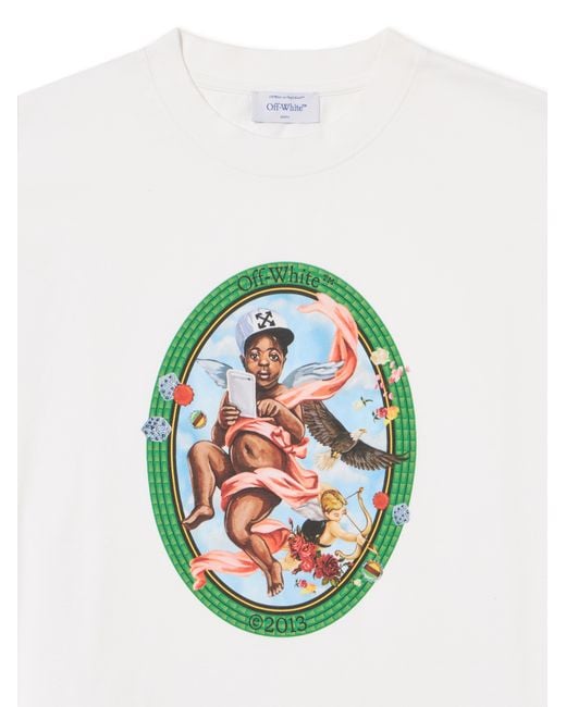 Off-White c/o Virgil Abloh White Fresco Oval Skate T-Shirt for men