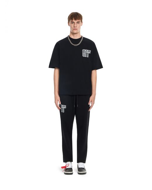 Off-White c/o Virgil Abloh Black Motion Arrow Skate Short Sleeve T-Shirt for men