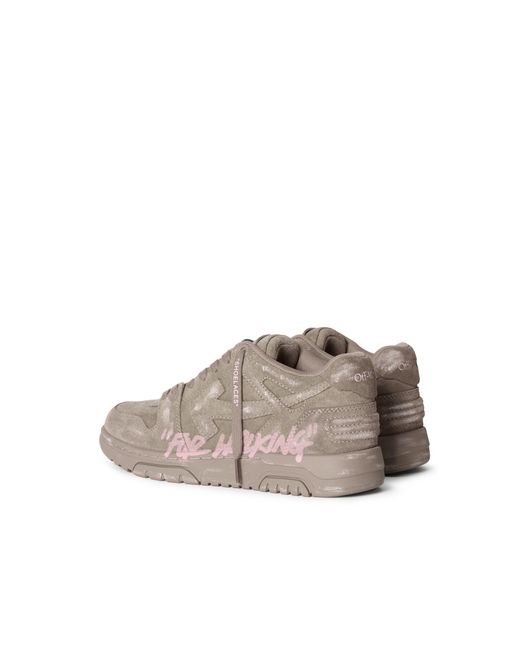 Off-White c/o Virgil Abloh Brown Out Of Office "For Walking" Suede Sneakers