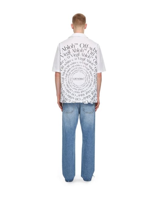 Off-White c/o Virgil Abloh White Circle Off Bowling Shirt for men