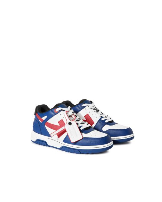 Off-White c/o Virgil Abloh Out Of Office Basket Leder Sneaker in Blue für Herren