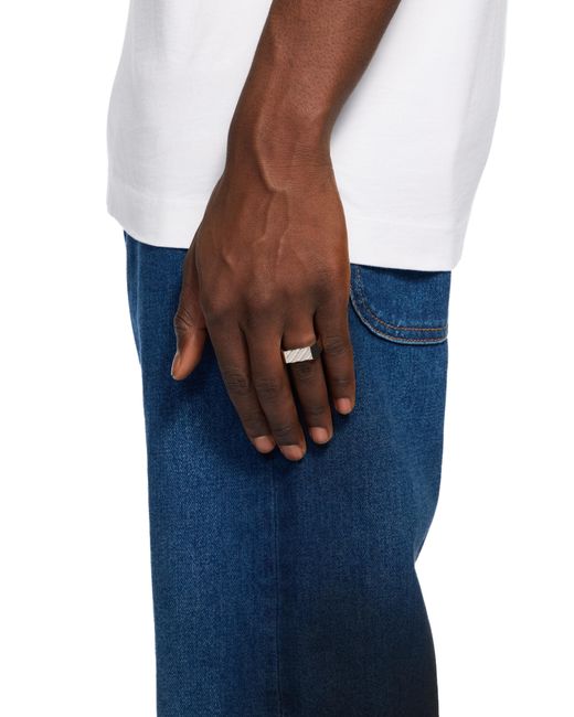 Off-White c/o Virgil Abloh White Diag Band Ring for men