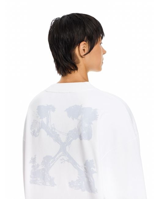 Off-White c/o Virgil Abloh White City Nature Arrow Cropped Crewneck