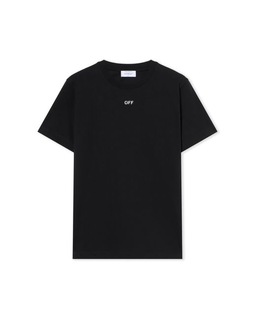 Off-White c/o Virgil Abloh Black Newspaper Arrow Slim Logo Tee for men